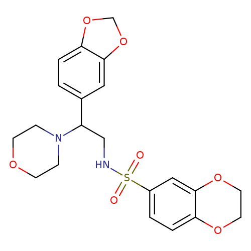 N-[2-(2H-1,3-benzodioxol-5-yl)-2-(morpholin-4-yl)ethyl]-2,3-dihydro-1,4-benzodioxine-6-sulfonamide