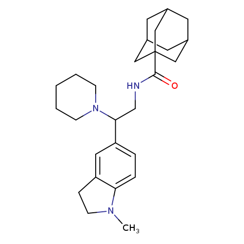 N-[2-(1-methyl-2,3-dihydro-1H-indol-5-yl)-2-(piperidin-1-yl)ethyl]adamantane-1-carboxamide