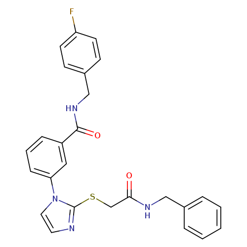 3-(2-{[(benzylcarbamoyl)methyl]sulfanyl}-1H-imidazol-1-yl)-N-[(4-fluorophenyl)methyl]benzamide