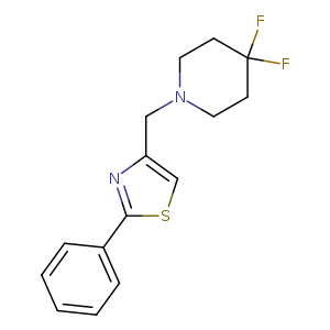4,4-difluoro-1-[(2-phenyl-1,3-thiazol-4-yl)methyl]piperidine