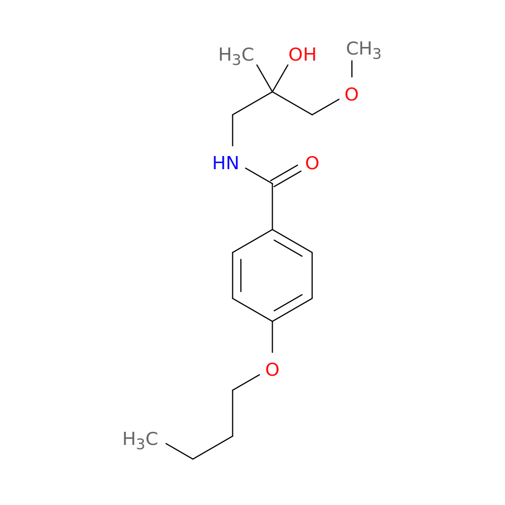 4-butoxy-N-(2-hydroxy-3-methoxy-2-methylpropyl)benzamide