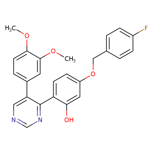 2-[5-(3,4-dimethoxyphenyl)pyrimidin-4-yl]-5-[(4-fluorophenyl)methoxy]phenol