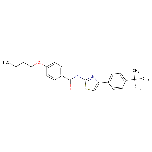 4-butoxy-N-[4-(4-tert-butylphenyl)-1,3-thiazol-2-yl]benzamide
