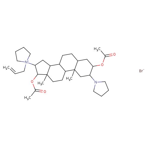1-[3α,17β-acetoxy-2β-(pyrrolidin-1-yl)-5α-androstan-16β-yl]-1-(prop-2-enyl)pyrrolidinium bromide
