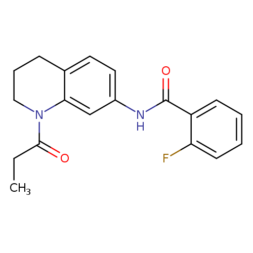 2-fluoro-N-(1-propanoyl-1,2,3,4-tetrahydroquinolin-7-yl)benzamide