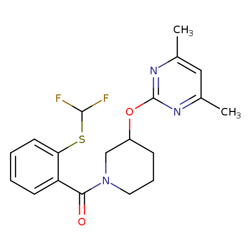 2-[(1-{2-[(difluoromethyl)sulfanyl]benzoyl}piperidin-3-yl)oxy]-4,6-dimethylpyrimidine