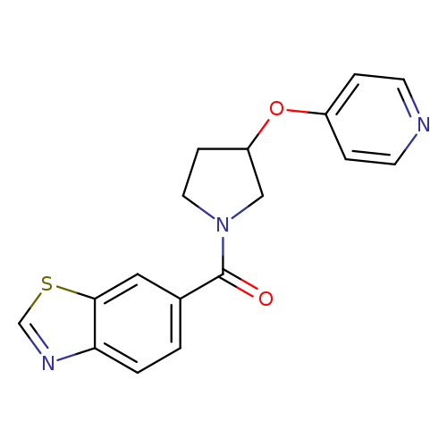 6-[3-(pyridin-4-yloxy)pyrrolidine-1-carbonyl]-1,3-benzothiazole