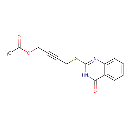 4-[(4-oxo-3,4-dihydroquinazolin-2-yl)sulfanyl]but-2-yn-1-yl acetate
