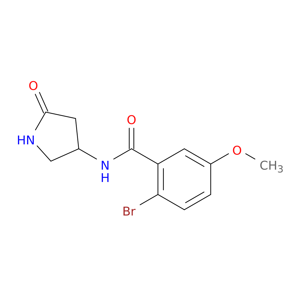 2-bromo-5-methoxy-N-(5-oxopyrrolidin-3-yl)benzamide