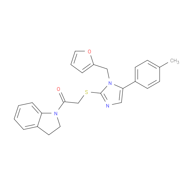 1-(2,3-dihydro-1H-indol-1-yl)-2-({1-[(furan-2-yl)methyl]-5-(4-methylphenyl)-1H-imidazol-2-yl}sulfanyl)ethan-1-one