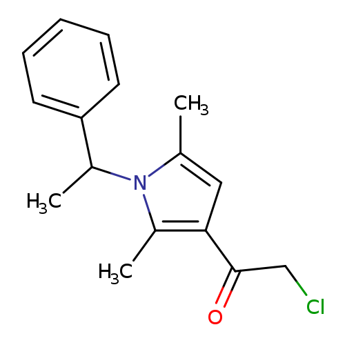 2-chloro-1-[2,5-dimethyl-1-(1-phenylethyl)-1H-pyrrol-3-yl]ethan-1-one