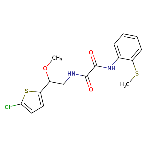 N-[2-(5-chlorothiophen-2-yl)-2-methoxyethyl]-N'-[2-(methylsulfanyl)phenyl]ethanediamide