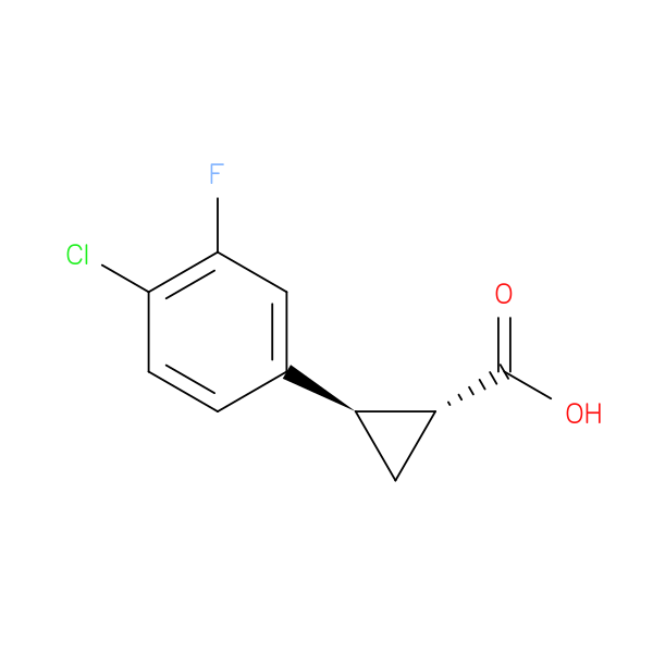 Cyclopropanecarboxylic acid, 2-(4-chloro-3-fluorophenyl)-, (1R,2R)-rel-