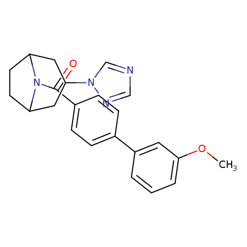 8-{3'-methoxy-[1,1'-biphenyl]-4-carbonyl}-3-(1H-1,2,4-triazol-1-yl)-8-azabicyclo[3.2.1]octane