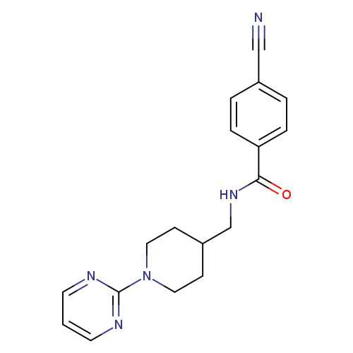 4-cyano-N-{[1-(pyrimidin-2-yl)piperidin-4-yl]methyl}benzamide