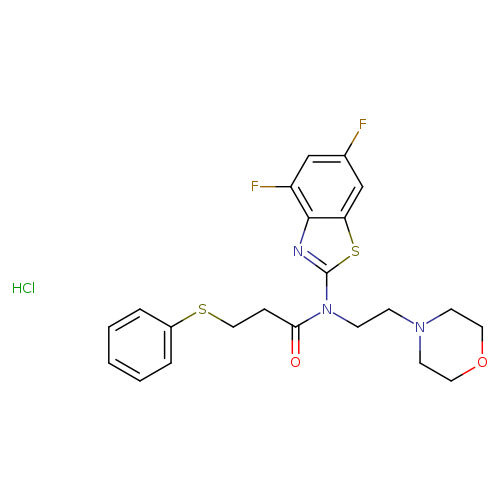 N-(4,6-difluoro-1,3-benzothiazol-2-yl)-N-[2-(morpholin-4-yl)ethyl]-3-(phenylsulfanyl)propanamide hydrochloride