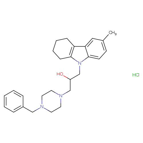 1-(4-benzylpiperazin-1-yl)-3-(6-methyl-2,3,4,9-tetrahydro-1H-carbazol-9-yl)propan-2-ol hydrochloride