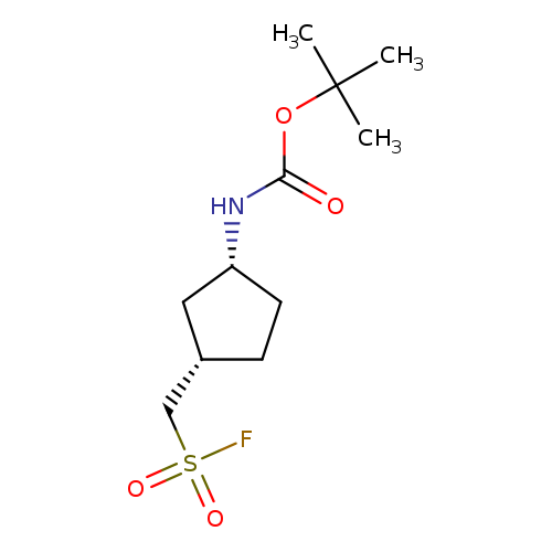 rac-tert-butyl N-[(1R,3S)-3-[(fluorosulfonyl)methyl]cyclopentyl]carbamate, cis