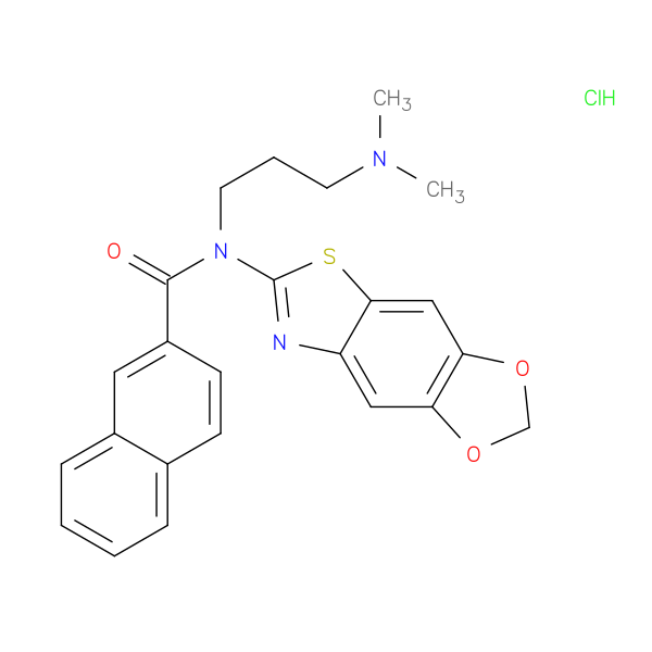 N-[3-(dimethylamino)propyl]-N-{4,6-dioxa-10-thia-12-azatricyclo[7.3.0.0^{3,7}]dodeca-1(9),2,7,11-tetraen-11-yl}naphthalene-2-carboxamide hydrochloride