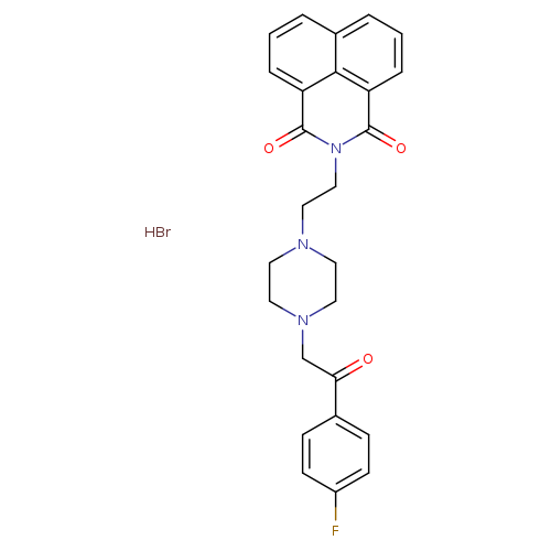 3-(2-{4-[2-(4-fluorophenyl)-2-oxoethyl]piperazin-1-yl}ethyl)-3-azatricyclo[7.3.1.0^{5,13}]trideca-1(12),5,7,9(13),10-pentaene-2,4-dione hydrobromide