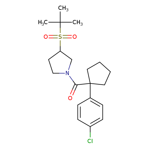 1-[1-(4-chlorophenyl)cyclopentanecarbonyl]-3-(2-methylpropane-2-sulfonyl)pyrrolidine