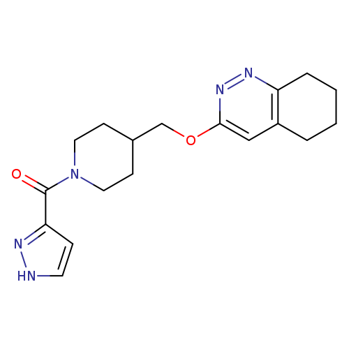 3-{[1-(1H-pyrazole-3-carbonyl)piperidin-4-yl]methoxy}-5,6,7,8-tetrahydrocinnoline