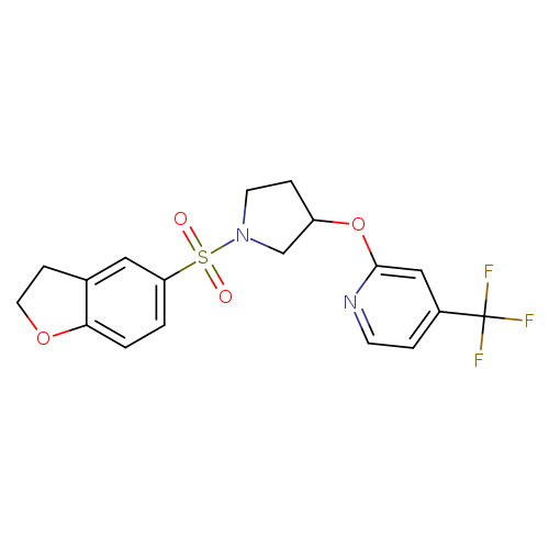 2-{[1-(2,3-dihydro-1-benzofuran-5-sulfonyl)pyrrolidin-3-yl]oxy}-4-(trifluoromethyl)pyridine