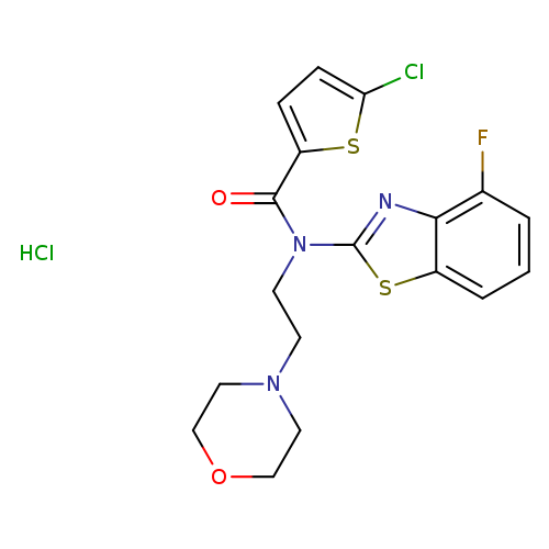 5-chloro-N-(4-fluoro-1,3-benzothiazol-2-yl)-N-[2-(morpholin-4-yl)ethyl]thiophene-2-carboxamide hydrochloride
