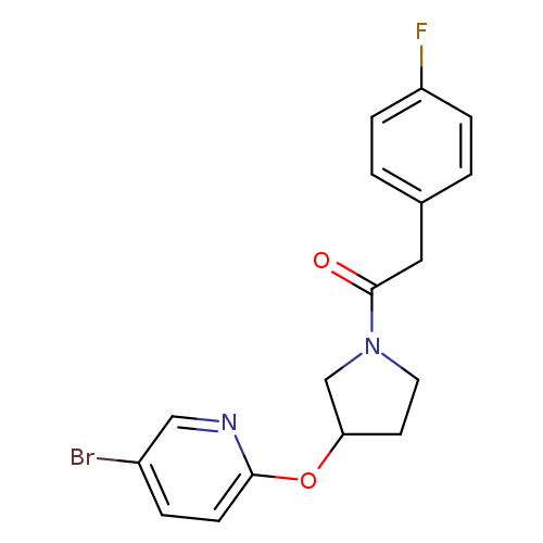 1-{3-[(5-bromopyridin-2-yl)oxy]pyrrolidin-1-yl}-2-(4-fluorophenyl)ethan-1-one