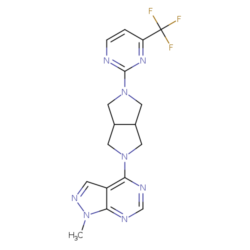 2-(5-{1-methyl-1H-pyrazolo[3,4-d]pyrimidin-4-yl}-octahydropyrrolo[3,4-c]pyrrol-2-yl)-4-(trifluoromethyl)pyrimidine