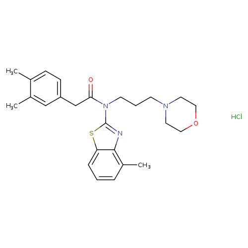 2-(3,4-dimethylphenyl)-N-(4-methyl-1,3-benzothiazol-2-yl)-N-[3-(morpholin-4-yl)propyl]acetamide hydrochloride