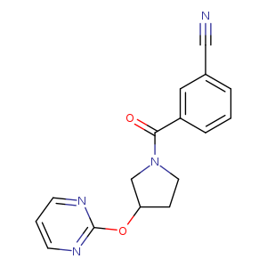 3-[3-(pyrimidin-2-yloxy)pyrrolidine-1-carbonyl]benzonitrile