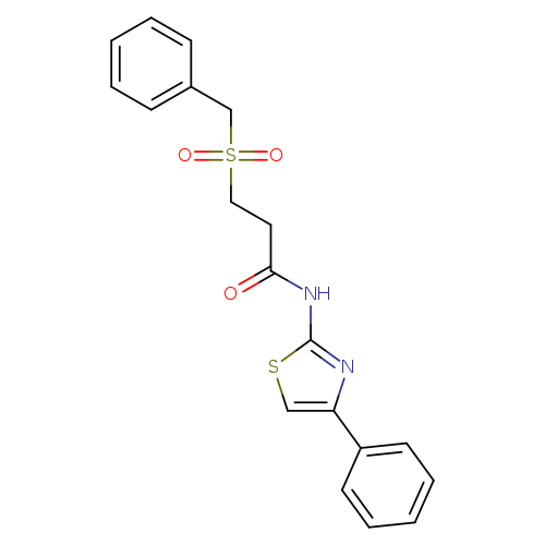 N-(4-phenyl-1,3-thiazol-2-yl)-3-phenylmethanesulfonylpropanamide