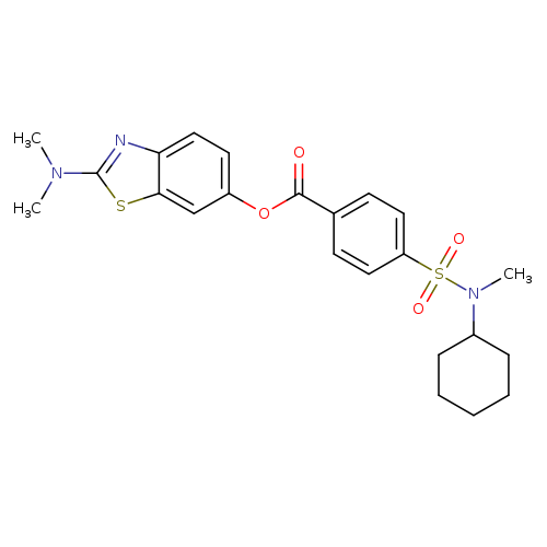 2-(dimethylamino)-1,3-benzothiazol-6-yl 4-[cyclohexyl(methyl)sulfamoyl]benzoate