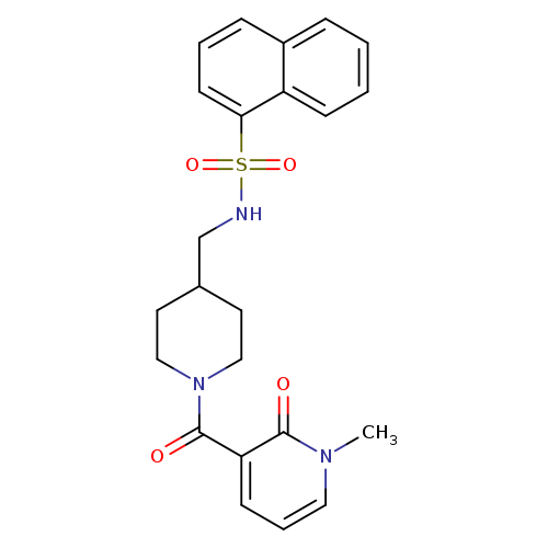 N-{[1-(1-methyl-2-oxo-1,2-dihydropyridine-3-carbonyl)piperidin-4-yl]methyl}naphthalene-1-sulfonamide