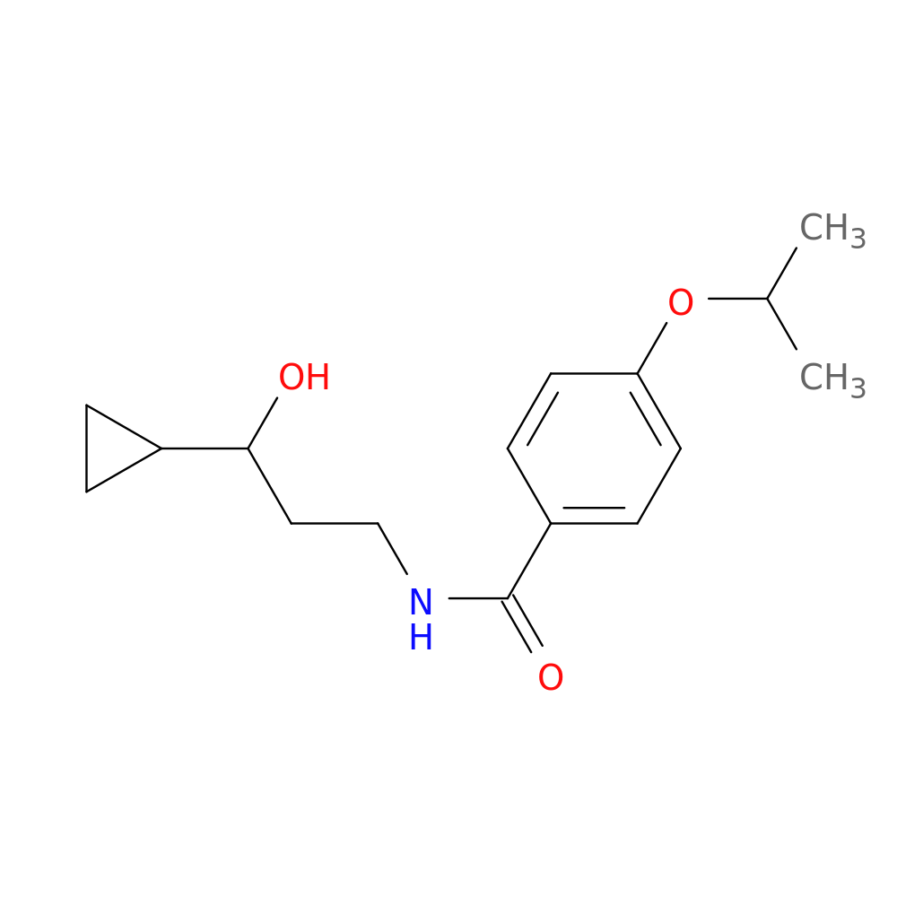 N-(3-cyclopropyl-3-hydroxypropyl)-4-(propan-2-yloxy)benzamide