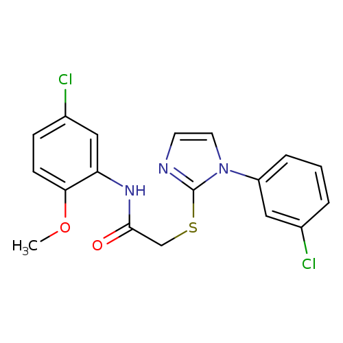 N-(5-chloro-2-methoxyphenyl)-2-{[1-(3-chlorophenyl)-1H-imidazol-2-yl]sulfanyl}acetamide