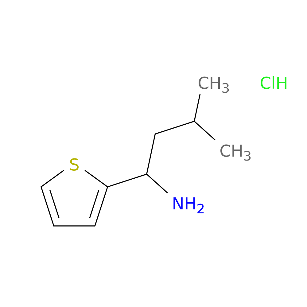 3-methyl-1-(thiophen-2-yl)butan-1-amine hydrochloride