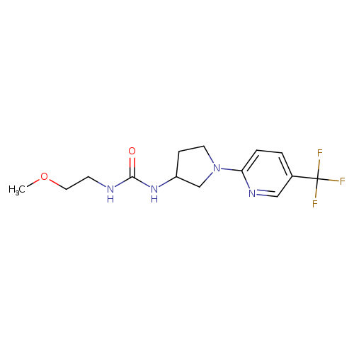 3-(2-methoxyethyl)-1-{1-[5-(trifluoromethyl)pyridin-2-yl]pyrrolidin-3-yl}urea