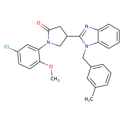 1-(5-chloro-2-methoxyphenyl)-4-{1-[(3-methylphenyl)methyl]-1H-1,3-benzodiazol-2-yl}pyrrolidin-2-one