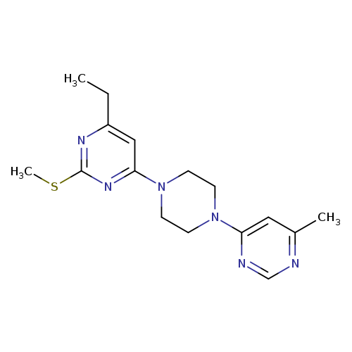 4-ethyl-6-[4-(6-methylpyrimidin-4-yl)piperazin-1-yl]-2-(methylsulfanyl)pyrimidine
