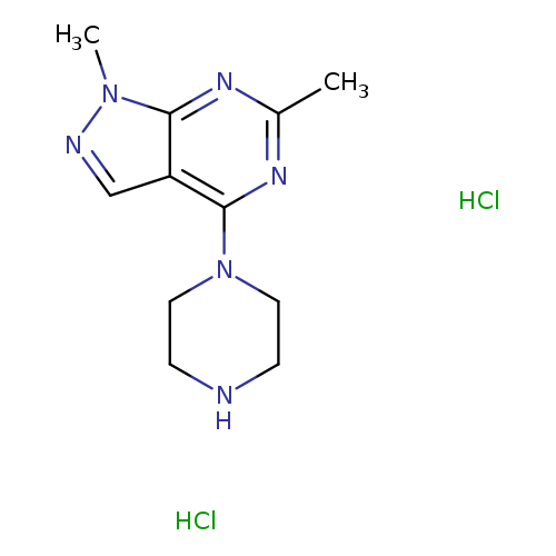 1-{1,6-dimethyl-1H-pyrazolo[3,4-d]pyrimidin-4-yl}piperazine dihydrochloride