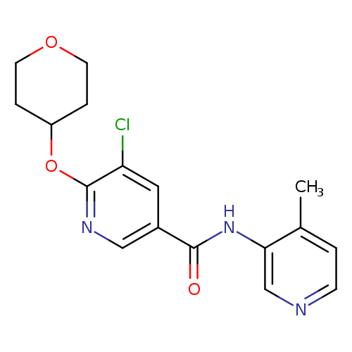 5-chloro-N-(4-methylpyridin-3-yl)-6-(oxan-4-yloxy)pyridine-3-carboxamide