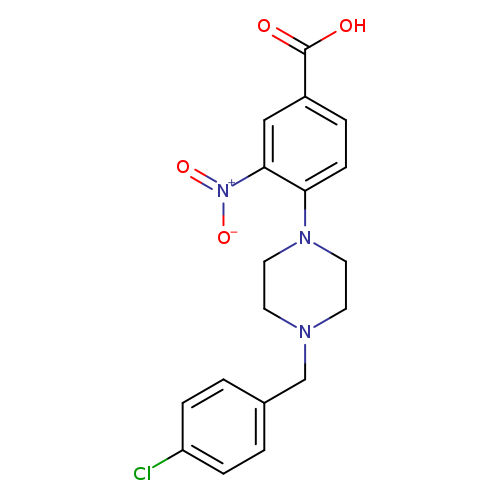 4-{4-[(4-chlorophenyl)methyl]piperazin-1-yl}-3-nitrobenzoic acid