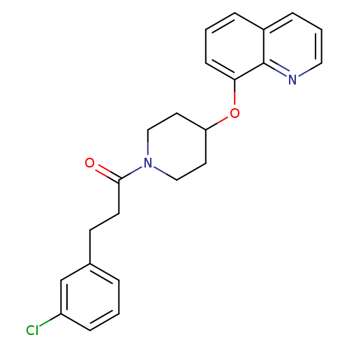 3-(3-chlorophenyl)-1-[4-(quinolin-8-yloxy)piperidin-1-yl]propan-1-one