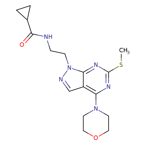 N-{2-[6-(methylsulfanyl)-4-(morpholin-4-yl)-1H-pyrazolo[3,4-d]pyrimidin-1-yl]ethyl}cyclopropanecarboxamide
