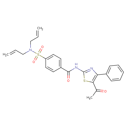N-(5-acetyl-4-phenyl-1,3-thiazol-2-yl)-4-[bis(prop-2-en-1-yl)sulfamoyl]benzamide