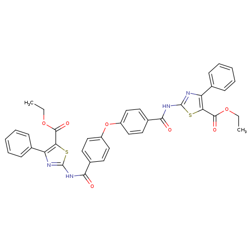 ethyl 2-[4-(4-{[5-(ethoxycarbonyl)-4-phenyl-1,3-thiazol-2-yl]carbamoyl}phenoxy)benzamido]-4-phenyl-1,3-thiazole-5-carboxylate