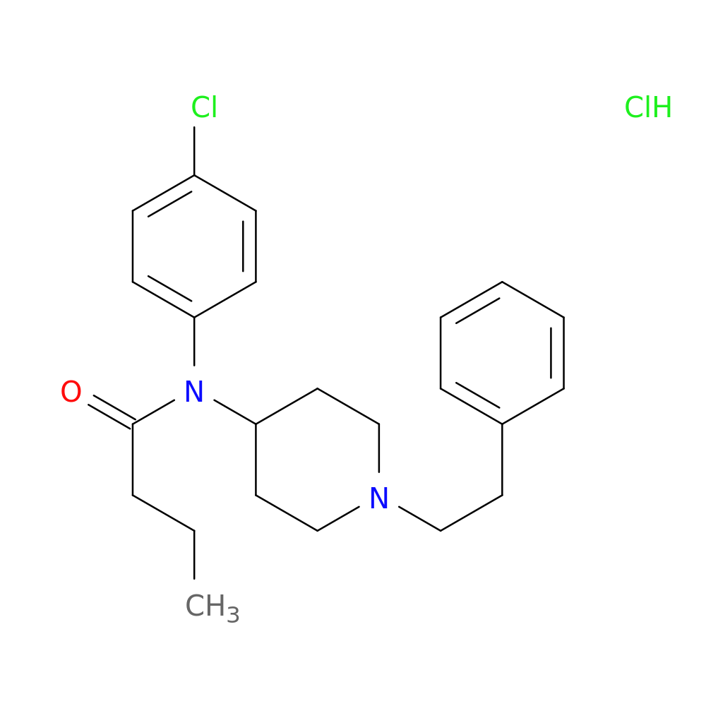 N-(4-chlorophenyl)-N-[1-(2-phenylethyl)-4-piperidinyl]-butanamide,monohydrochloride