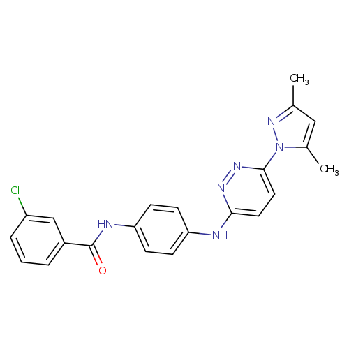 3-chloro-N-(4-{[6-(3,5-dimethyl-1H-pyrazol-1-yl)pyridazin-3-yl]amino}phenyl)benzamide